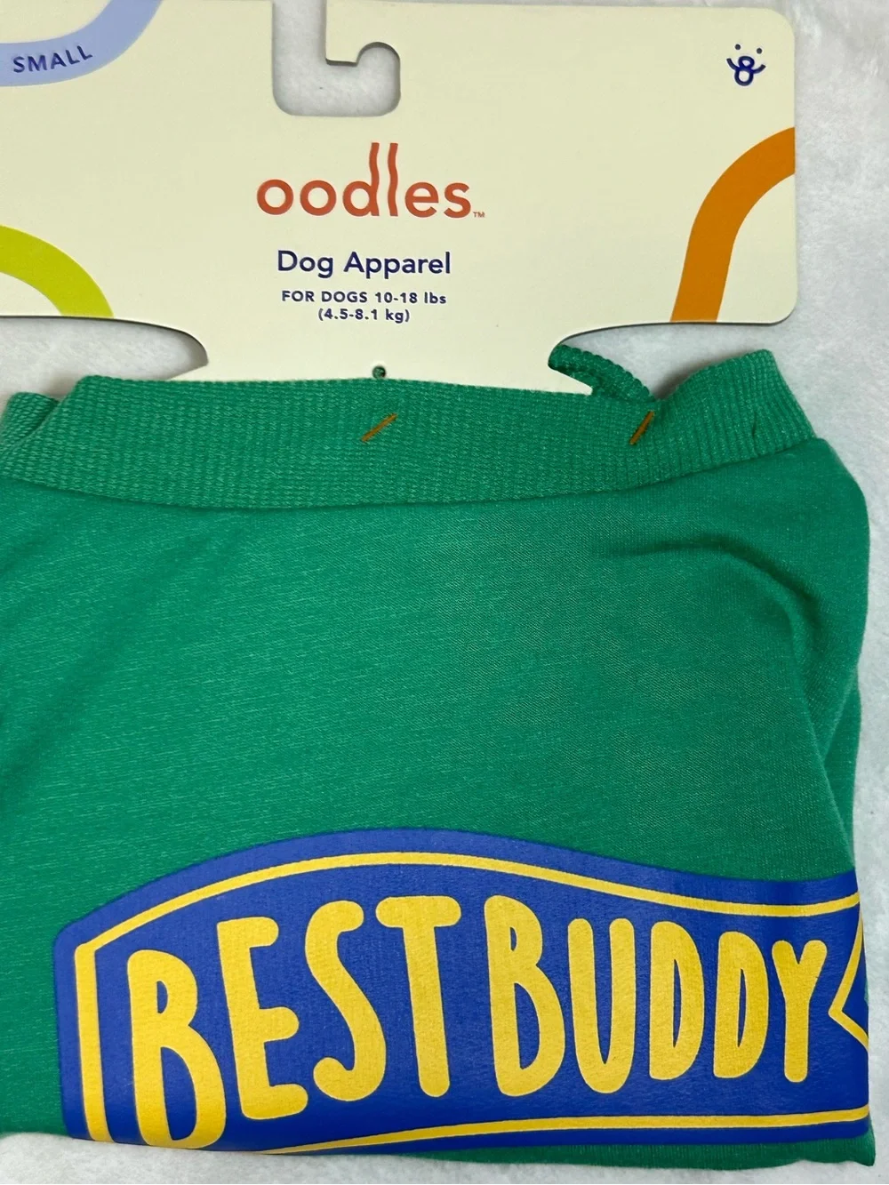 Oodles Green Best Buddy Graphic Dog Shirt Clothes Small